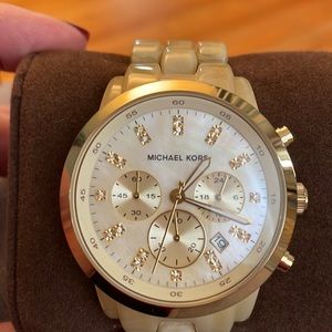 Michael Kors Oversized Chronograph Horn Watch